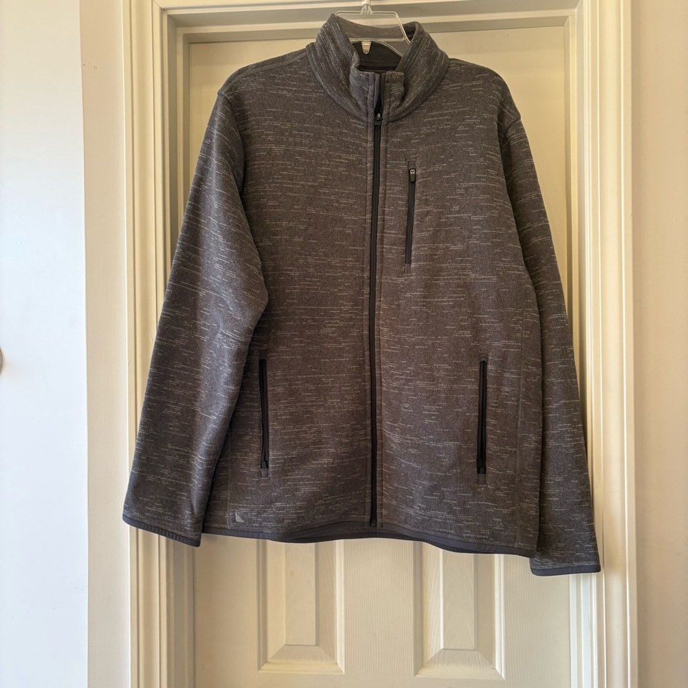 UNTUCKit Charcoal Full-Zip Jacket